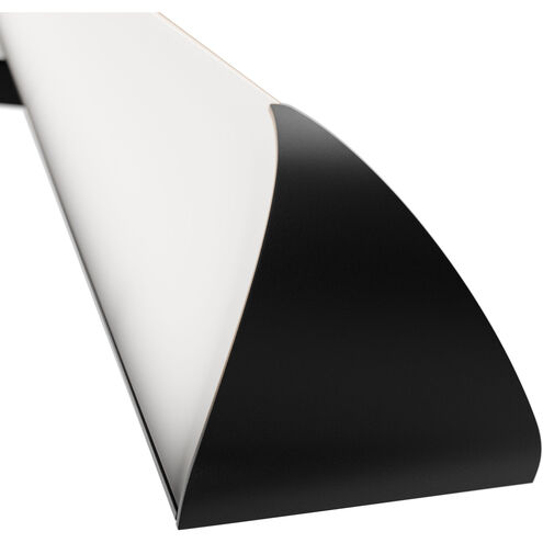 Straitaway LED 32 inch Black Bath Vanity & Wall Light in 4000K, dweLED