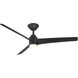Novelle 52 inch Matte Black Downrod Ceiling Fan