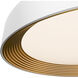 Gaston LED 25.6 inch White Gold Flush Mount Ceiling Light in White/Gold, dweLED