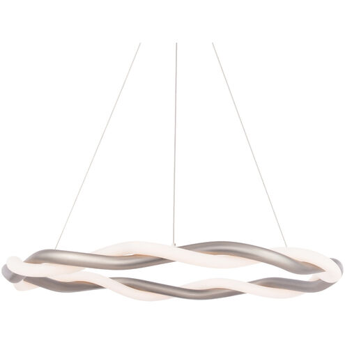 Escapade 1 Light 28 inch Brushed Nickel Pendant Ceiling Light, dweLED
