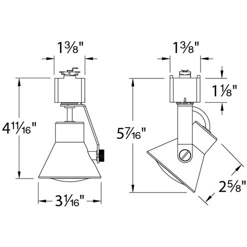 TK-103 Miniature 1 Light 120 Dark Bronze H Track Fixture Ceiling Light