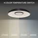 Pinpoint LED 16.38 inch Black Flush Mount Ceiling Light in 4000K, dweLED