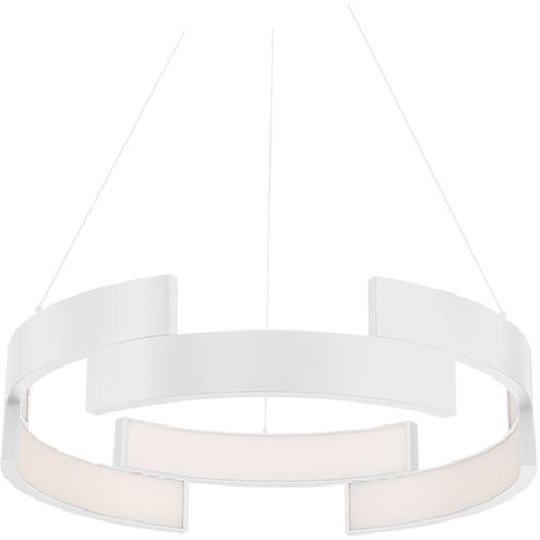 Trap LED 27 inch White Pendant Ceiling Light in 27in, dweLED