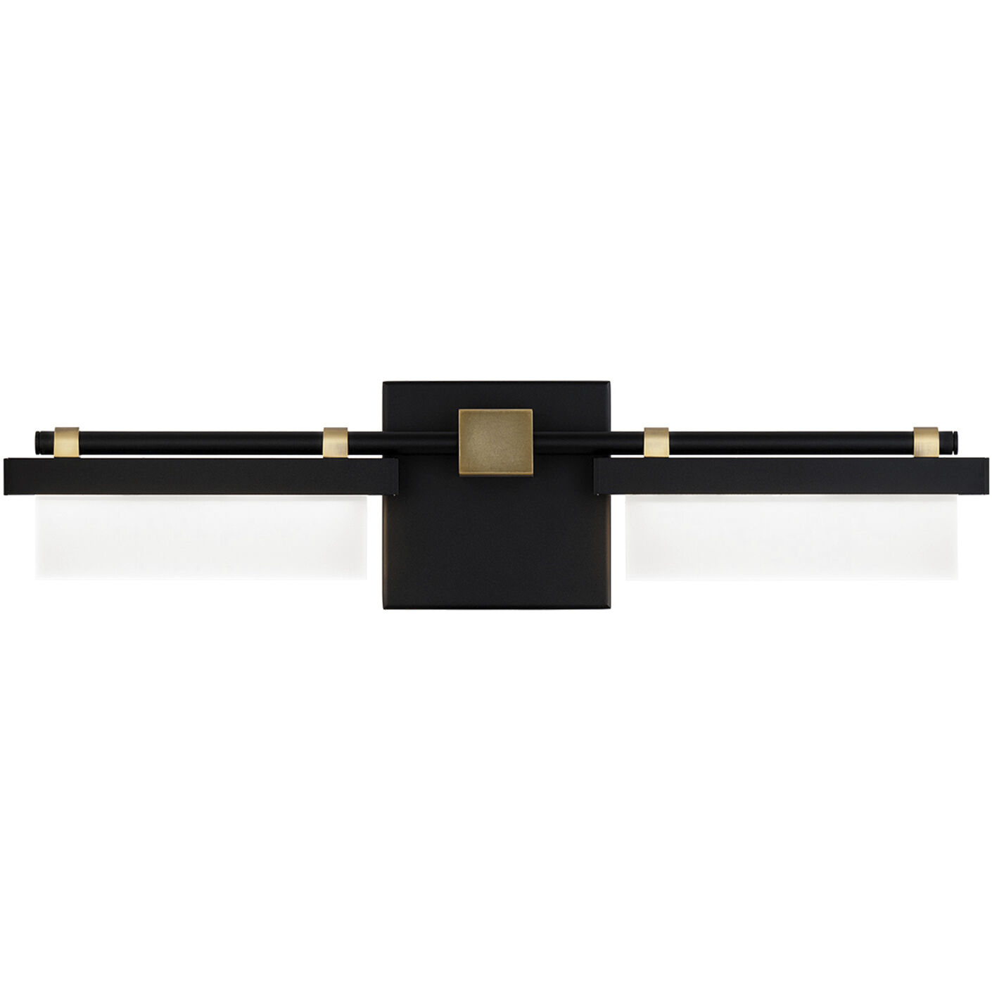 Two Fold LED 20 inch Black Aged Brass Bath Vanity & Wall Light, dweLED