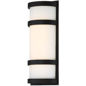 Latitude LED 14 inch Black Outdoor Wall Light, dweLED