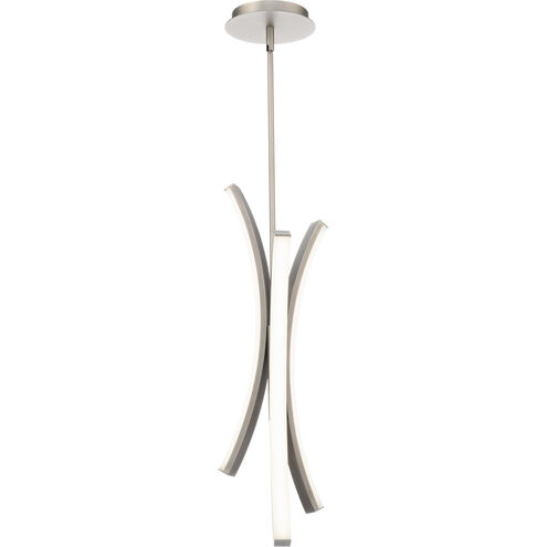 Tusk LED 10.25 inch Brushed Nickel Pendant Ceiling Light in 3000K, dweLED