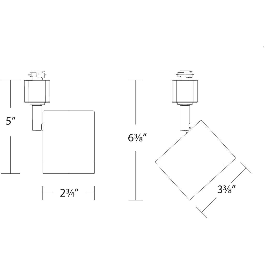 Charge 1 Light 120 Black J Track Fixture Ceiling Light, WAC Limited