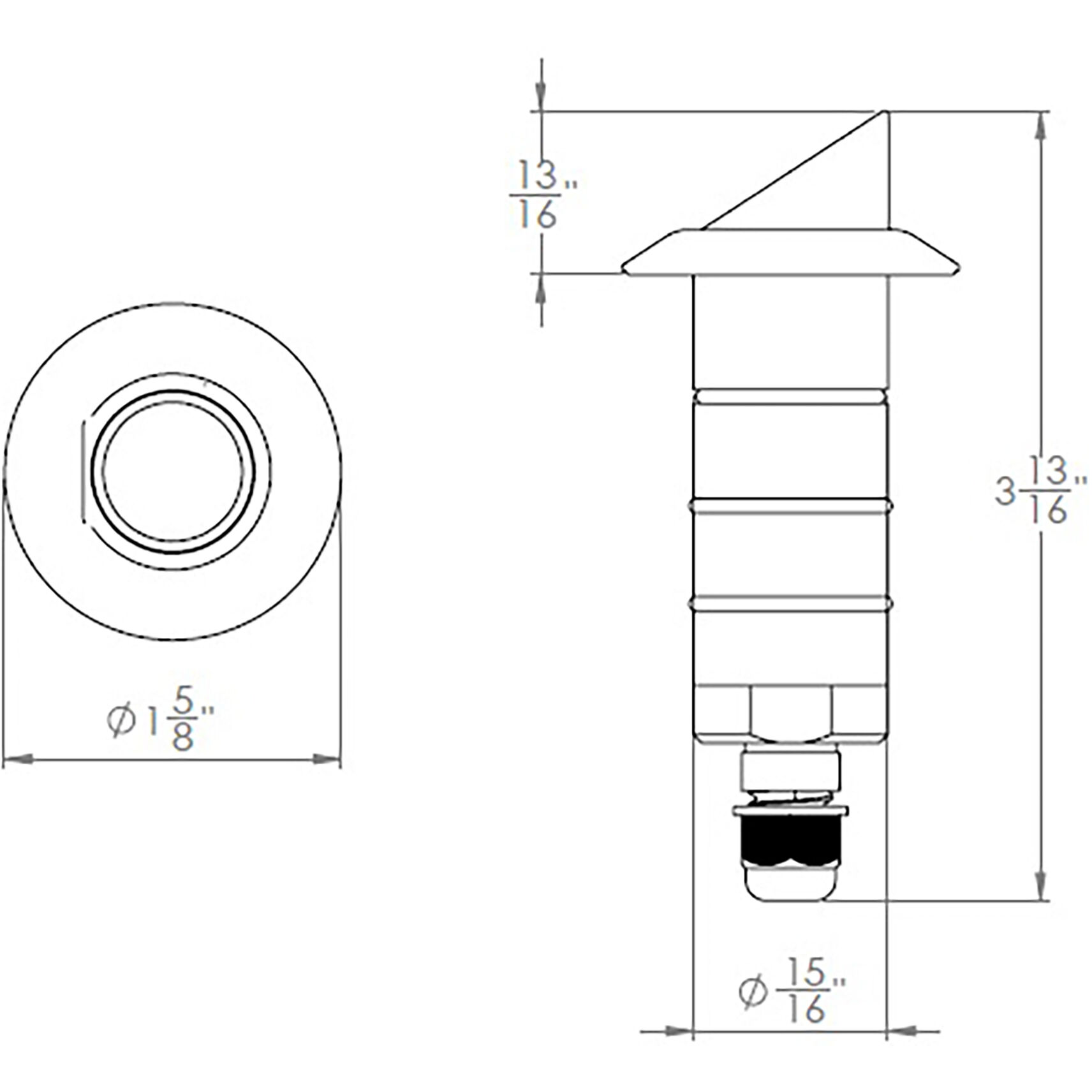 Tyler 12 2 watt Stainless Steel Path Lighting in 2700K, WAC Landscape
