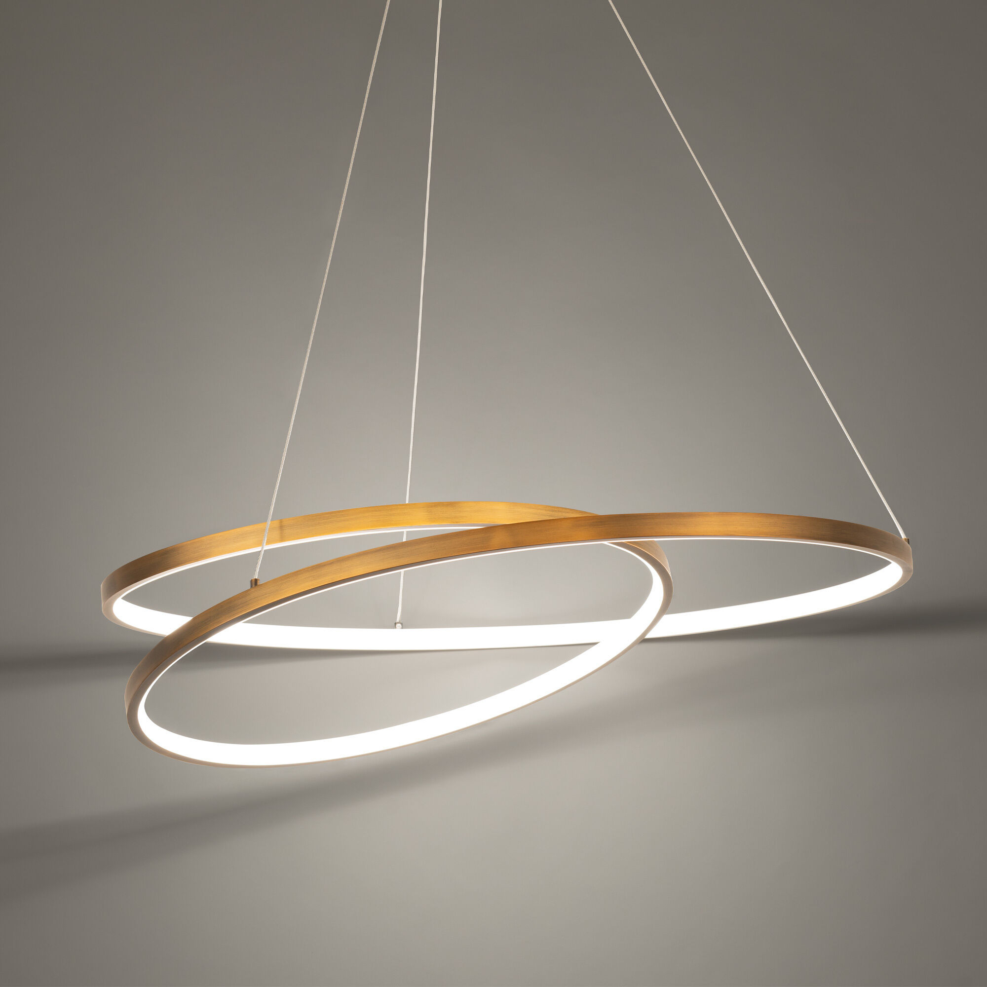 Marques LED 28 inch Aged Brass Pendant Ceiling Light, dweLED