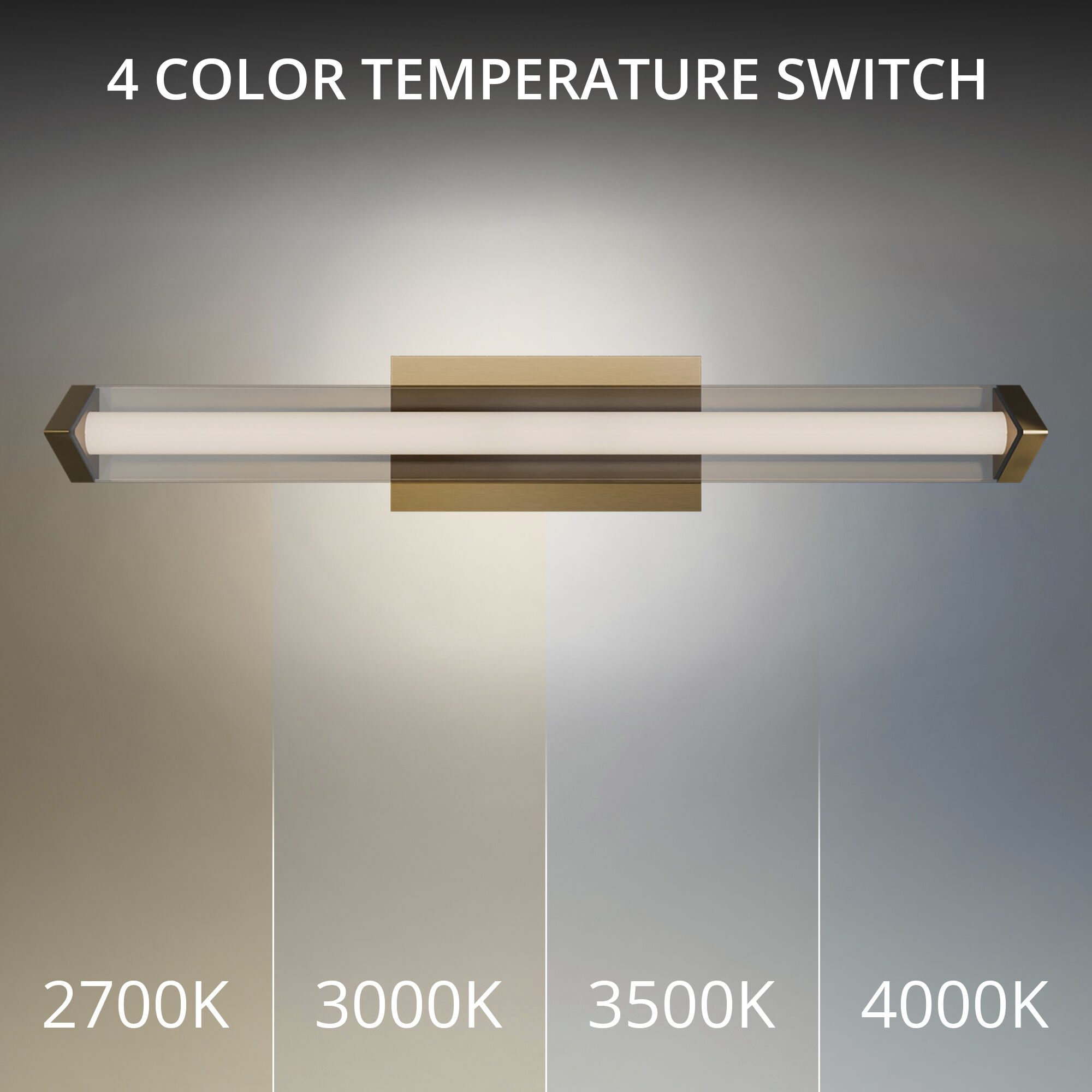 Boulevard LED 24 inch Aged Brass Bath Vanity & Wall Light in 2700K, dweLED