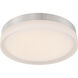 Slice LED 8.88 inch Brushed Nickel Flush Mount Ceiling Light, dweLED