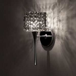 Eternity Jewelry LED 4 inch Chrome Wall Sconce Wall Light in Black Ice