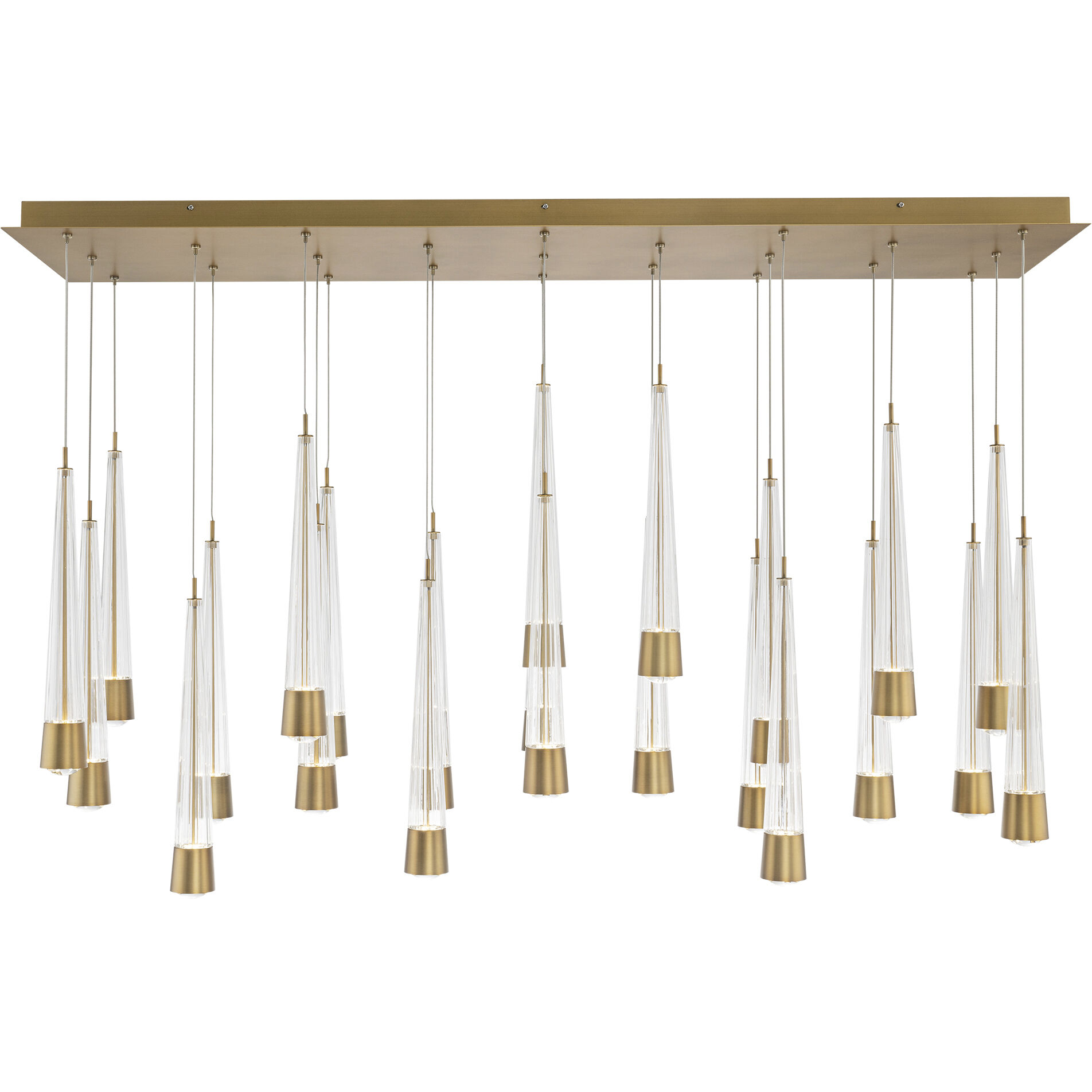 Quill LED 9.5 inch Chrome Multi-Light Pendant Ceiling Light, dweLED