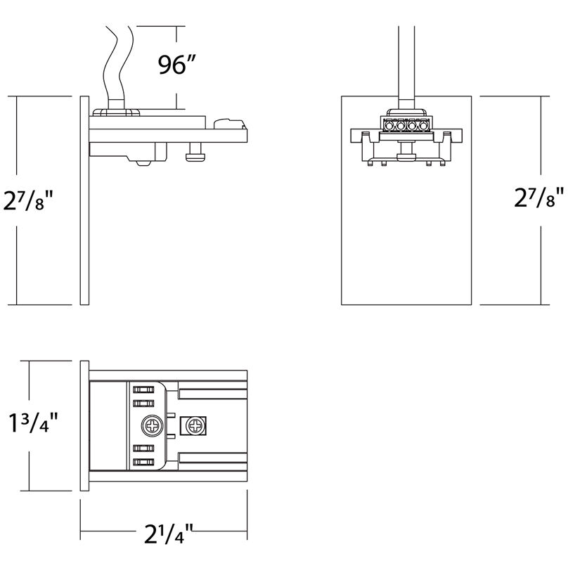 Ventrix Black Track Component Ceiling Light