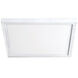 Square LED 7 inch White Flush Mount Ceiling Light in 3000K