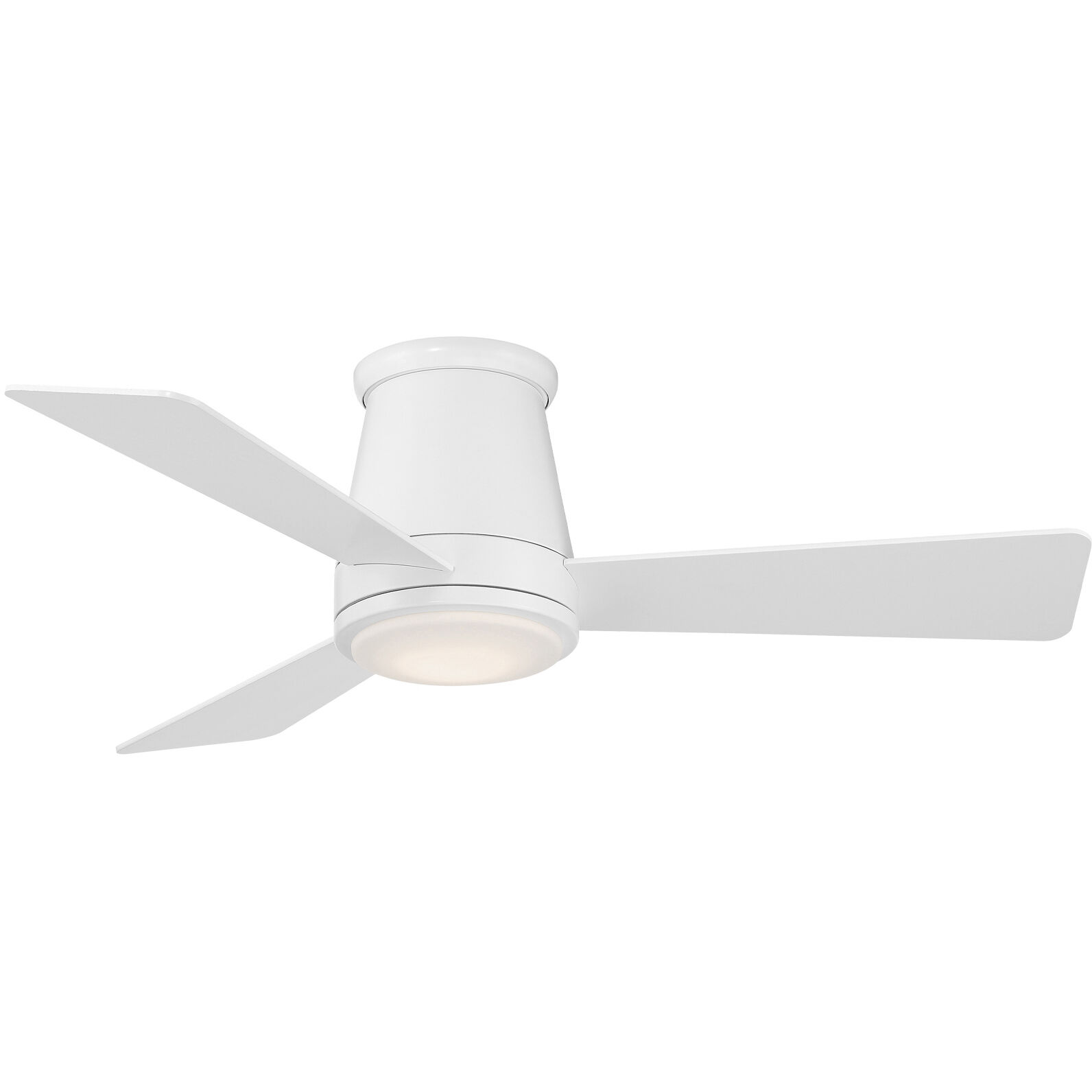 Hug 44 inch Matte White Flush Mount Ceiling Fans, Smart Fan