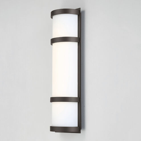 Latitude LED 20 inch Bronze Outdoor Wall Light in 20in, dweLED 