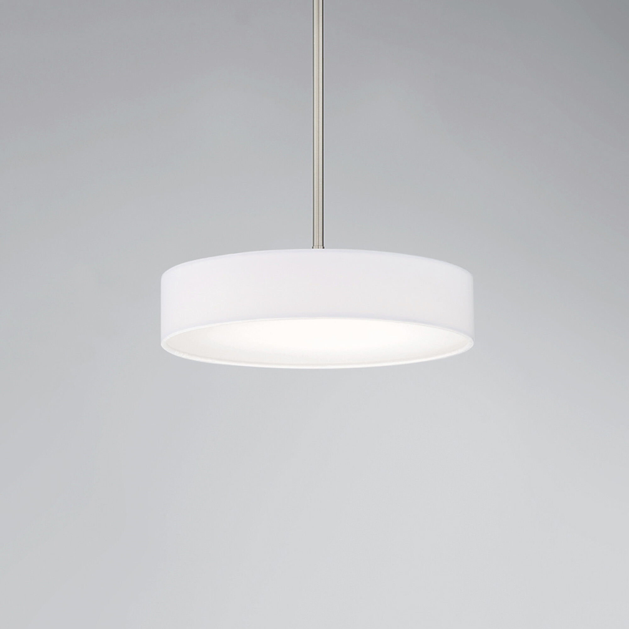 Manhattan LED 14 inch Brushed Nickel Pendant Ceiling Light, dweLED