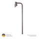 Miniature 12 7 watt Solid Brass Coated in Bronze Path Lighting in 2700K, Bronzed Brass, Path and Area Light, WAC Landscape
