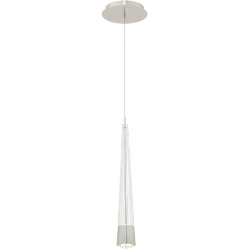 Quill LED 2.34 inch Chrome Pendant Ceiling Light in 3500K, dweLED
