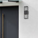 Nightvision LED 20 inch Black Gold Outdoor Wall Light, dweLED