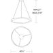 Eternal LED 41 inch Chrome Pendant Ceiling Light, dweLED