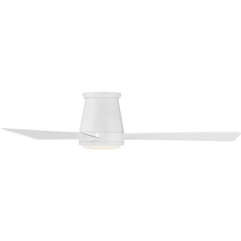 Hug 52 inch Matte White Flush Mount Ceiling Fans, Smart Fan