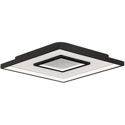 Pinpoint LED 16.38 inch Black Flush Mount Ceiling Light in 3000K, dweLED
