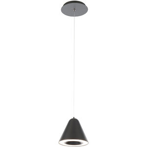 Kone LED 6.5 inch Black Mini-Pendant Ceiling Light, dweLED