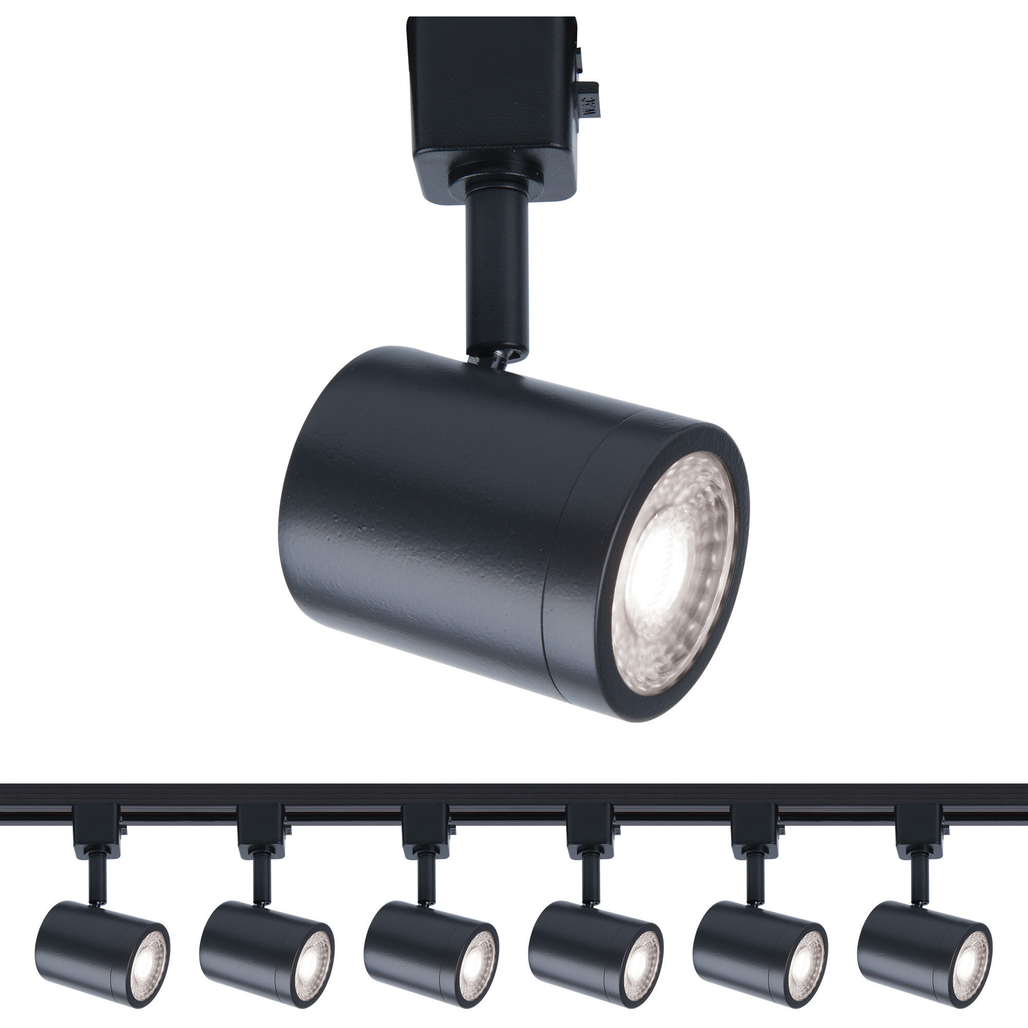 Charge 1 Light 120 Black H Track Fixture Ceiling Light in 6, WAC Limited