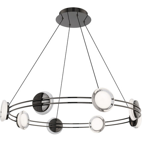 Bracelet LED 32.25 inch Black Chrome Pendant Ceiling Light in 3500K, Black/Chrome, dweLED