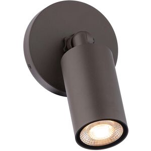 Cylinder LED 5.06 inch Bronze Outdoor Wall Light