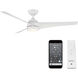Sonoma 56 inch Matte White Downrod Ceiling Fans, Smart Fan