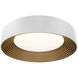 Gaston LED 17.8 inch White Gold Flush Mount Ceiling Light in White/Gold, dweLED