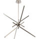 Parallax LED 39 inch Brushed Nickel Pendant Ceiling Light in 39in, dweLED