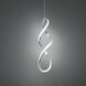 Interlace LED 6 inch Chrome Pendant Ceiling Light, dweLED