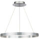 Sirius LED 24 inch Brushed Aluminum Pendant Ceiling Light, dweLED