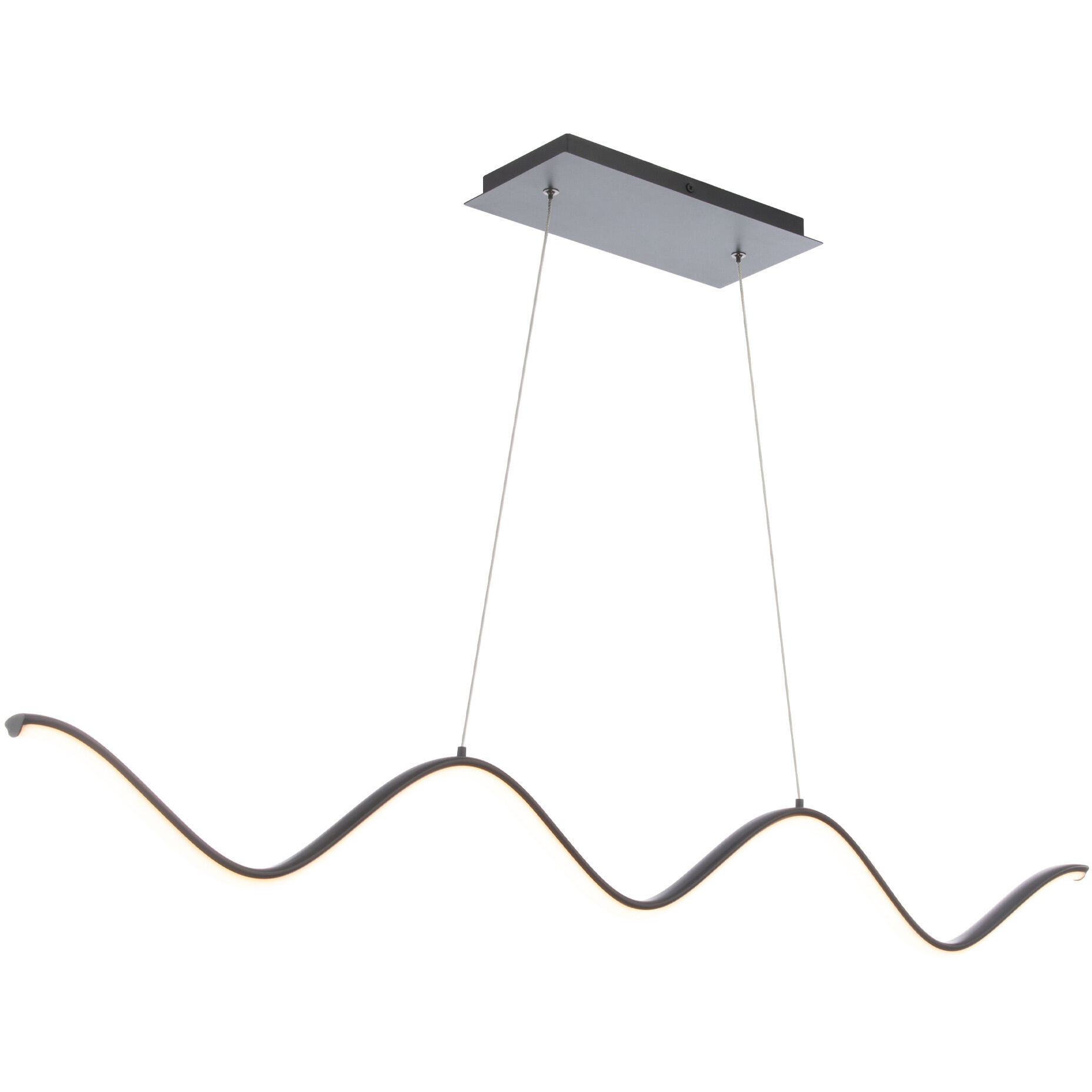 Morae Linear Pendant Ceiling Light in Black, dweLED