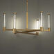 Jedi LED 27 inch Aged Brass Chandelier Ceiling Light, dweLED