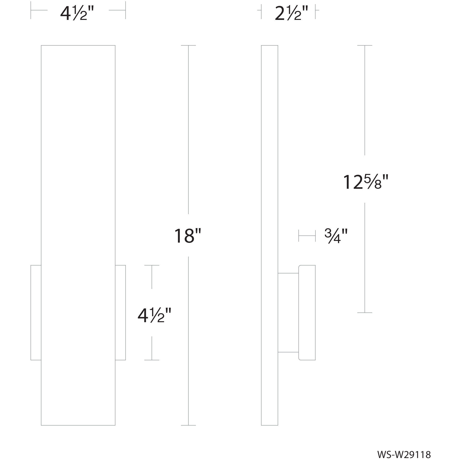 Stag LED 2.5 inch Black Outdoor Wall Light in 3500K, dweLED