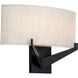 Fitzgerald Wall Sconce Wall Light in 3000K, Black, dweLED