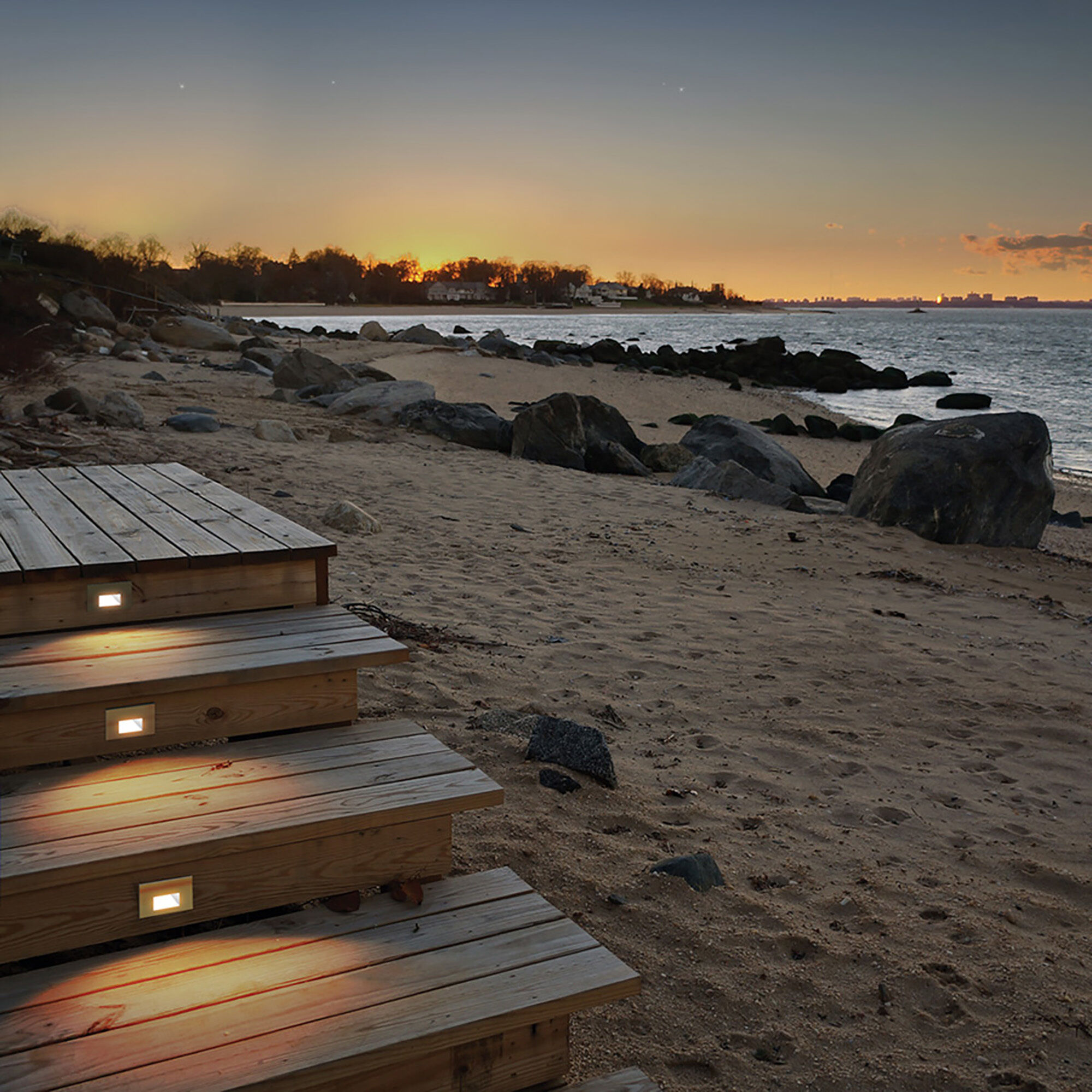 Tyler 12 2 watt Stainless Steel Step and Wall Lighting in 3000K, WAC Landscape