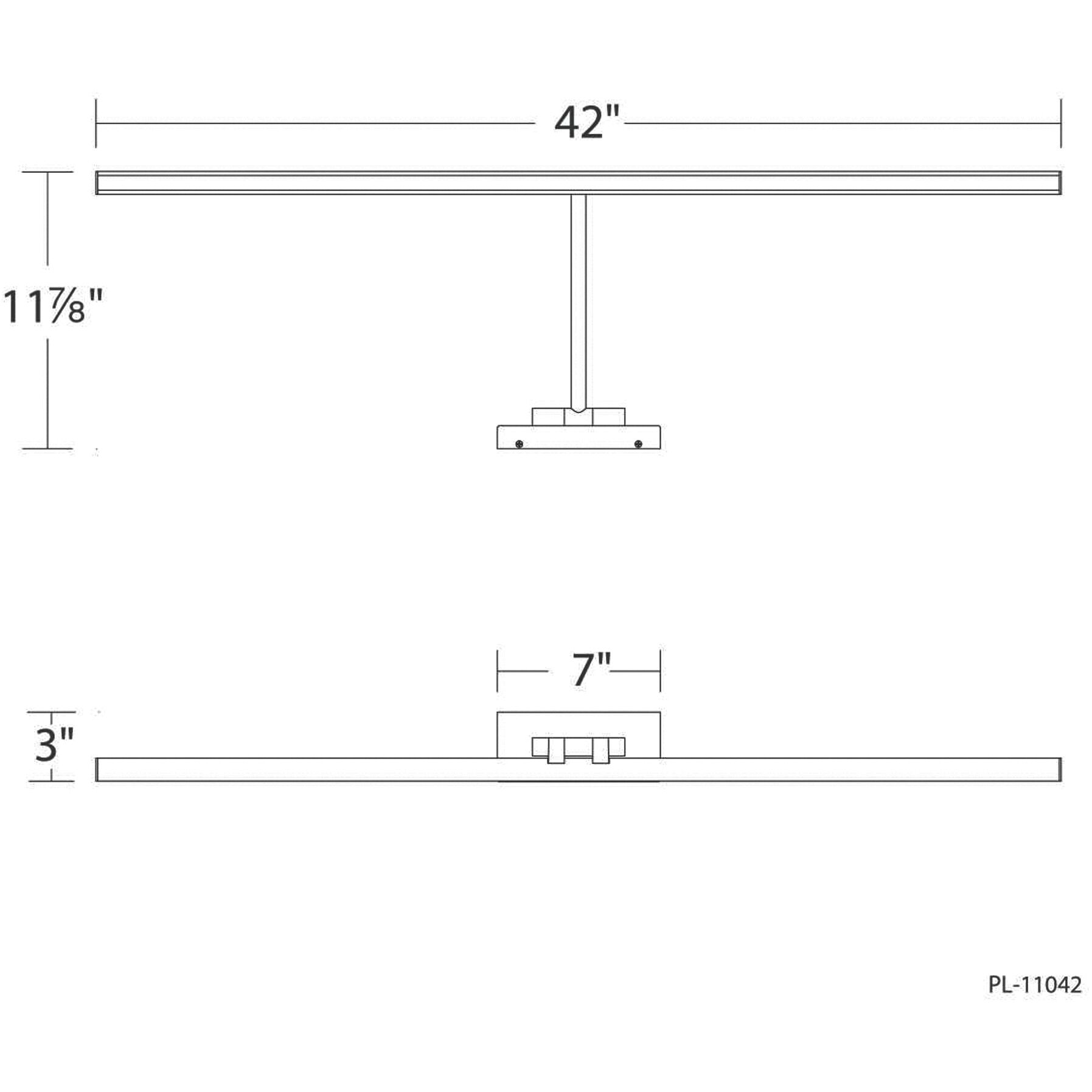 Reed 29.80 watt 42 inch Black Picture Light Wall Light, dweLED