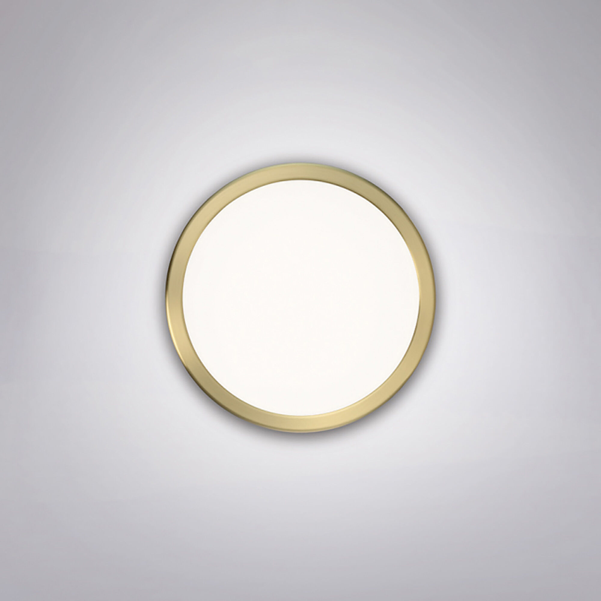 Geos LED 10.25 inch Brass Flush Mount Ceiling Light in 2700K, dweLED
