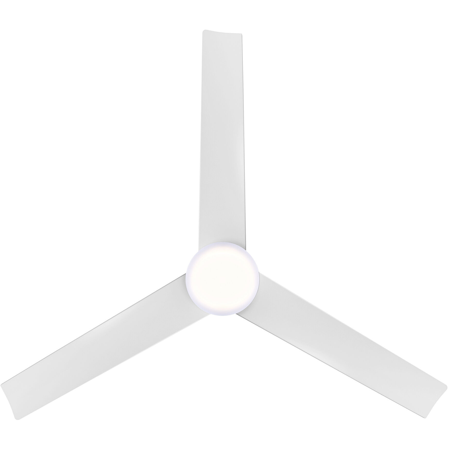 Flair 56 inch Matte White Downrod Ceiling Fan