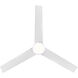 Flair 56 inch Matte White Downrod Ceiling Fan