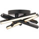 Parallax 1 Light 15 inch Black Flush Mount Ceiling Light in 3500K