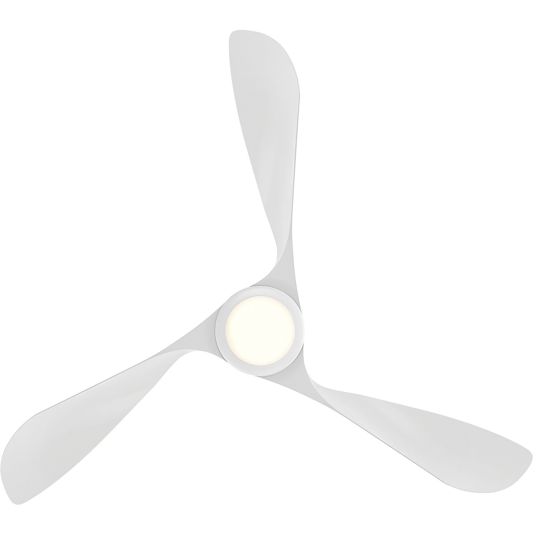 Swirl 54 inch Matte White Downrod Ceiling Fan