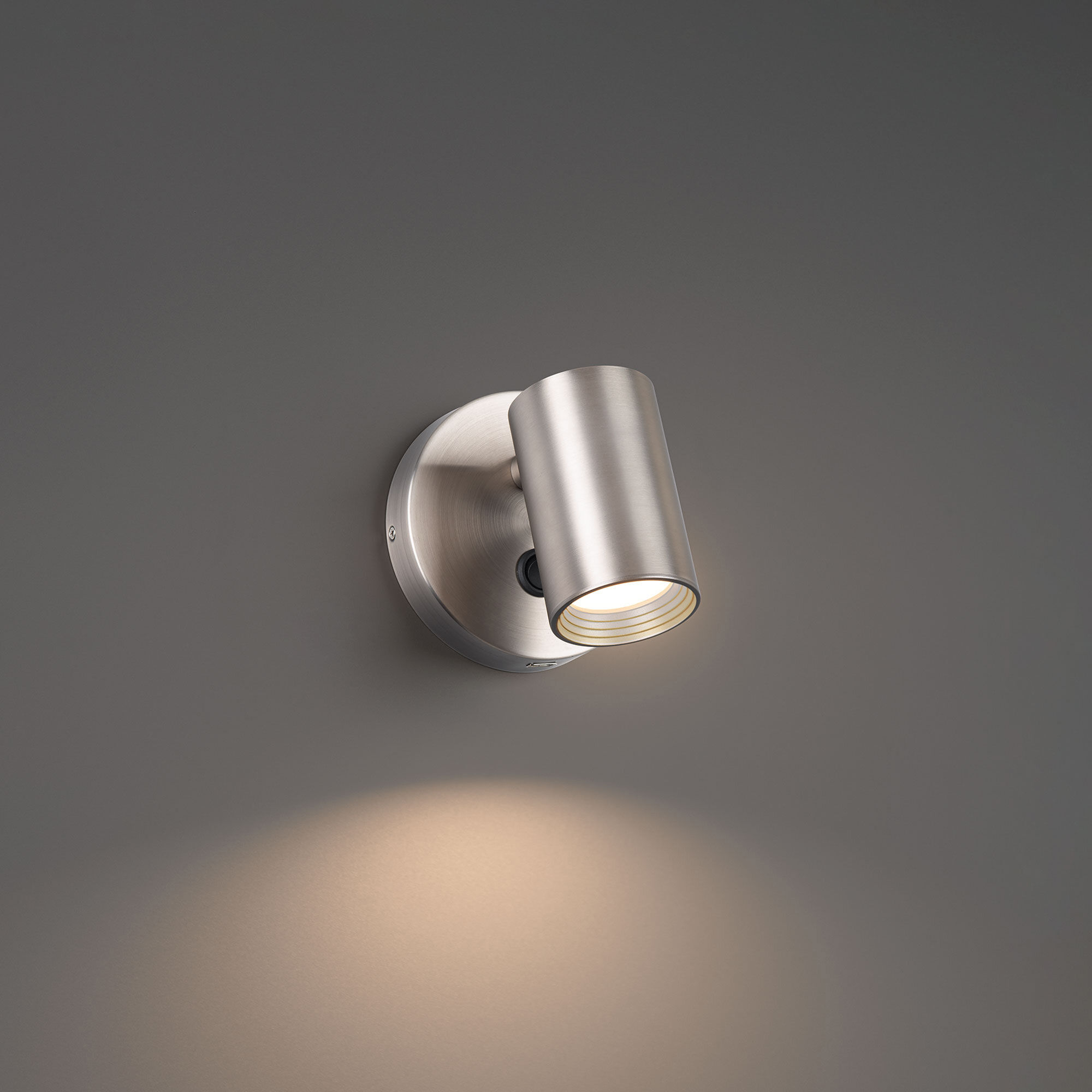 Kepler Reading Light Wall Light in Brushed Nickel, dweLED