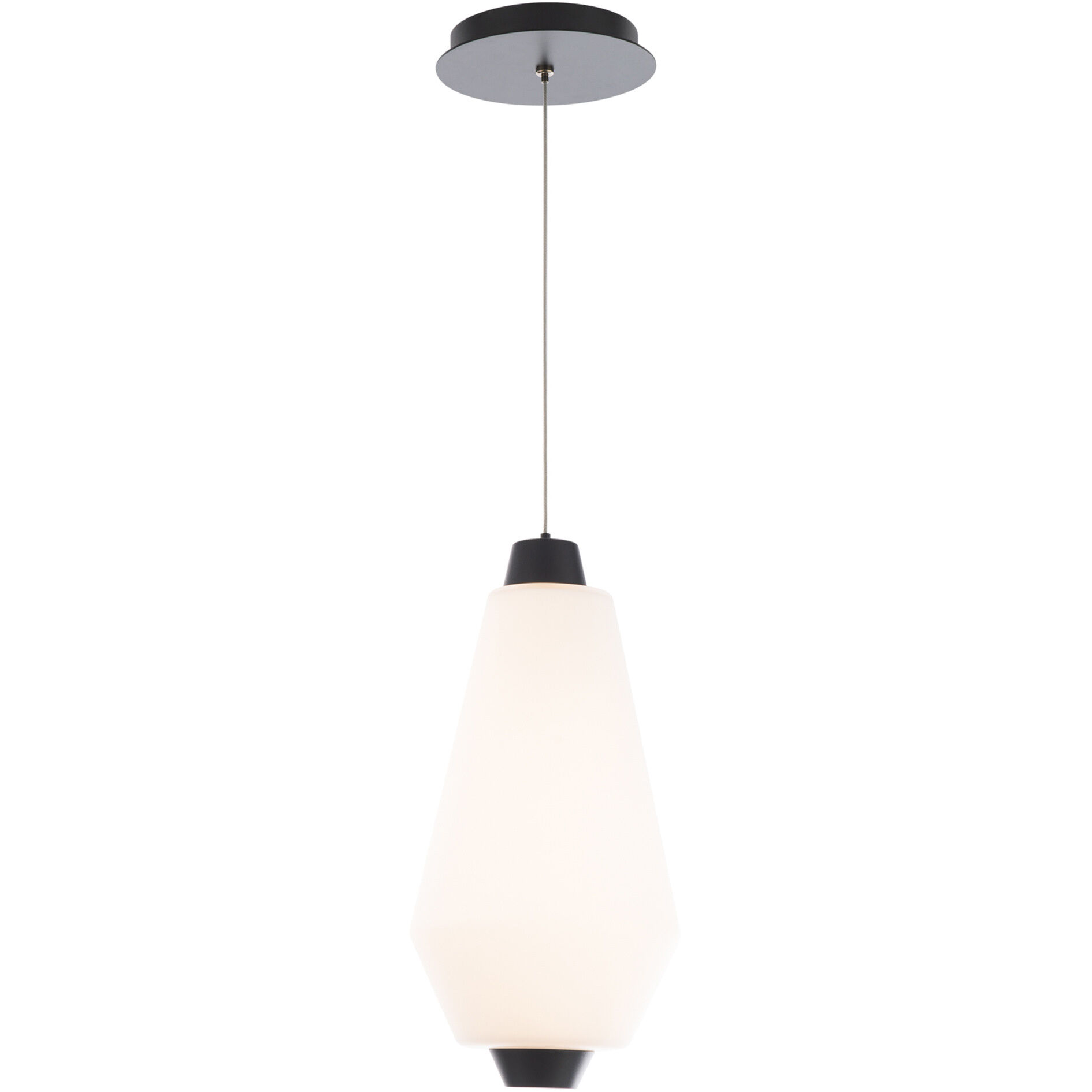 Amelia LED 7 inch Black Mini-Pendant Ceiling Light, dweLED